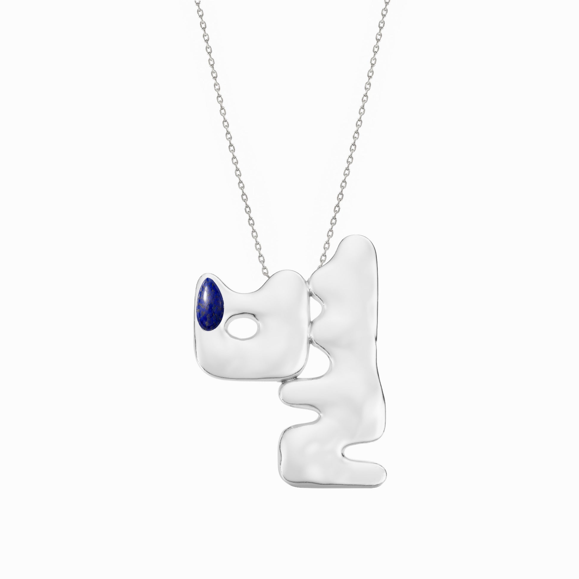 Byul Korean Hangul Star Lapis Pendant Necklace 별