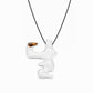 Dal Korean Hangul  Moon Tiger’s Eye Pendant 달