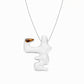 Dal Korean Hangul  Moon Tiger’s Eye Pendant Necklace 달