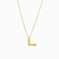 J Initial Letter Point Natural Diamond Necklace 14K Solid Gold