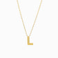 A Initial Letter Necklace 14K Solid Gold