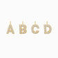 Initial Letter Natural Diamond Charm 14K Solid Gold J – Personalized