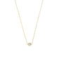 Bezel Solitaire Lab Diamond Necklace 14k Solid Gold