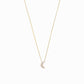 Crescent Diamond Solid Gold Necklace
