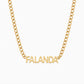 Custom Gothic Name Necklace on Cuban Chain 14K Solid Gold – Personalized
