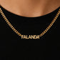 Custom Gothic Name Necklace on Cuban Chain 14K Solid Gold – Personalized