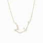 Aquarius Zodiac Constellation Pavé Diamond Necklace 14K Solid Gold
