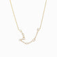 Aquarius Zodiac Constellation Pavé Lab Diamond Necklace 14K Solid Gold