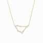 Capricorn Zodiac Constellation Pavé Lab Diamond Necklace 14K Solid Gold
