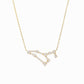 Leo Zodiac Constellation Pavé Lab Diamond Pendant 14K Solid Gold