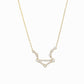 Libra Zodiac Constellation Pavé Lab Diamond Necklace 14k Solid Gold