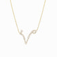 Pisces Zodiac Constellation Pavé Lab Diamond Necklace 14K Solid Gold