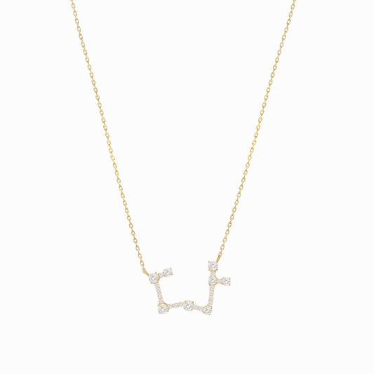 Sagittarius Constellation Pavé Diamond Necklace 14K Solid Gold