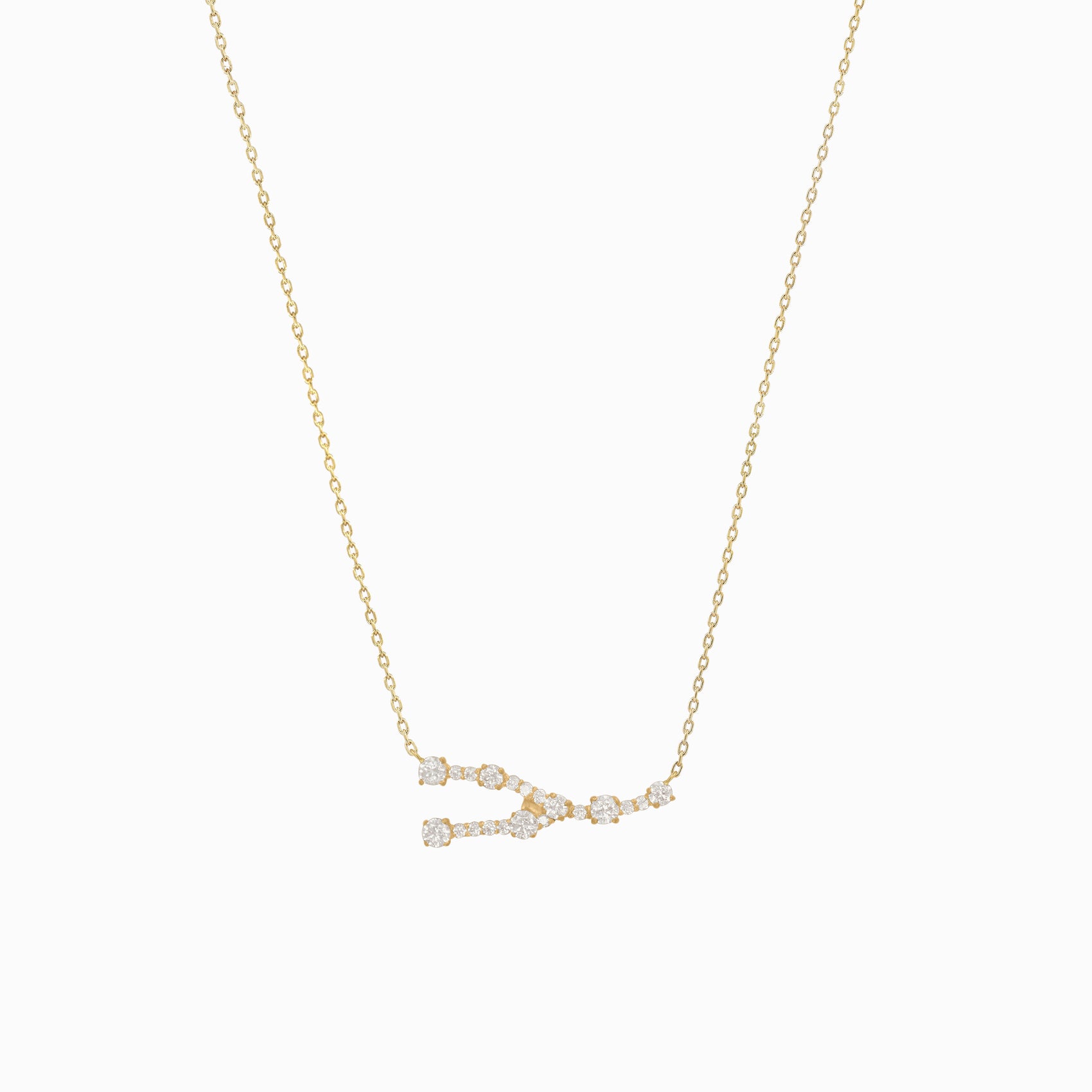 Taurus Constellation Pavé Lab Diamond Necklace 14K Solid Gold