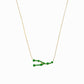 Taurus Zodiac Constellation Necklace 14K Solid Gold Emerald Birthstone