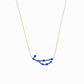 Virgo Constellation Necklace 14K Solid Gold Blue Sapphire Birthstone BY L’AIMÉ NEW YORK