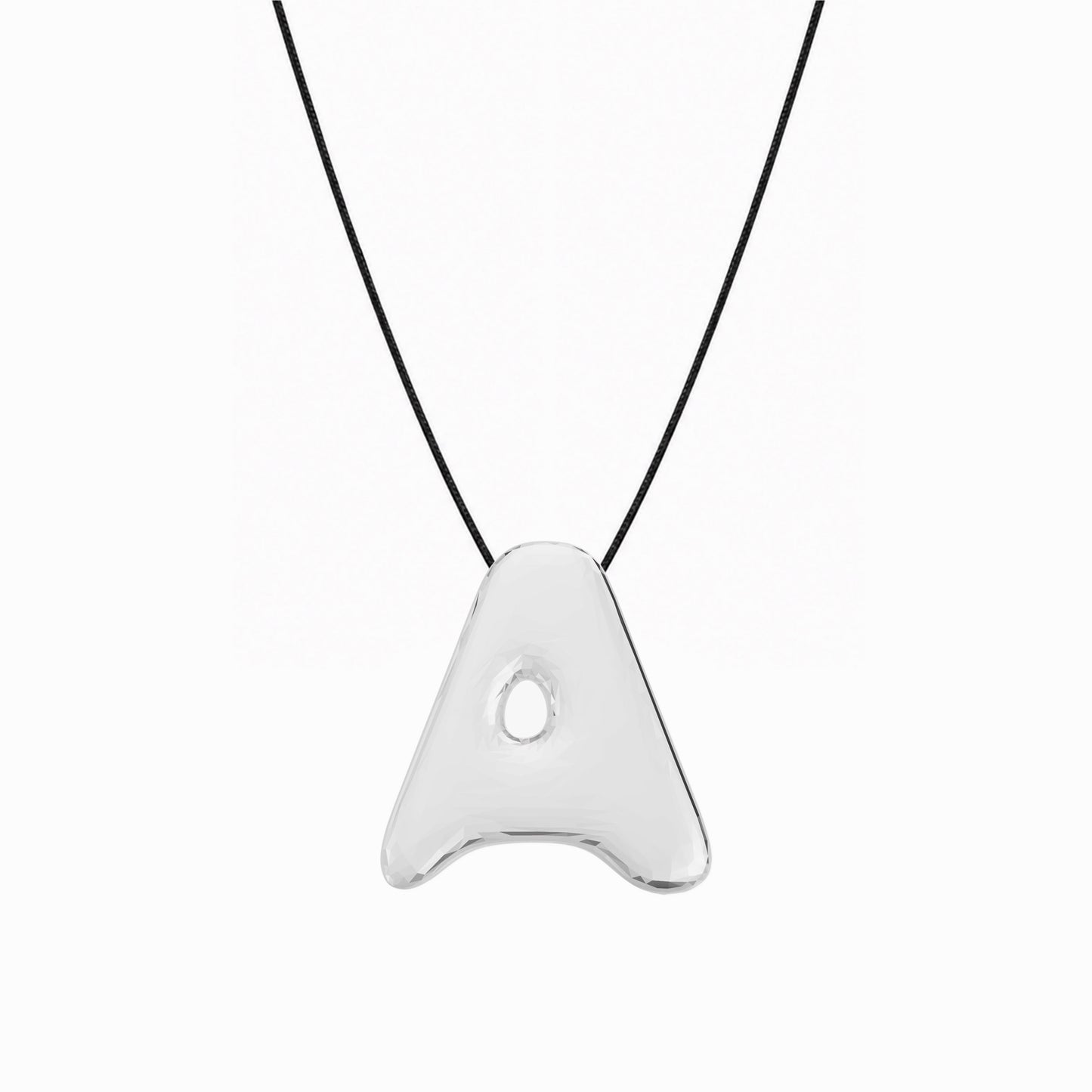 Soft Puffy Bubble Initial Letter Necklace Sterling Silver | BY L’AIMÉ NEW YORK Fine Jewelry NYC