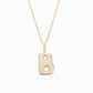 Soft Bubble Puffy Initial Necklace & Charm in 14K Solid Gold BY L’AIMÉ NEW YORK