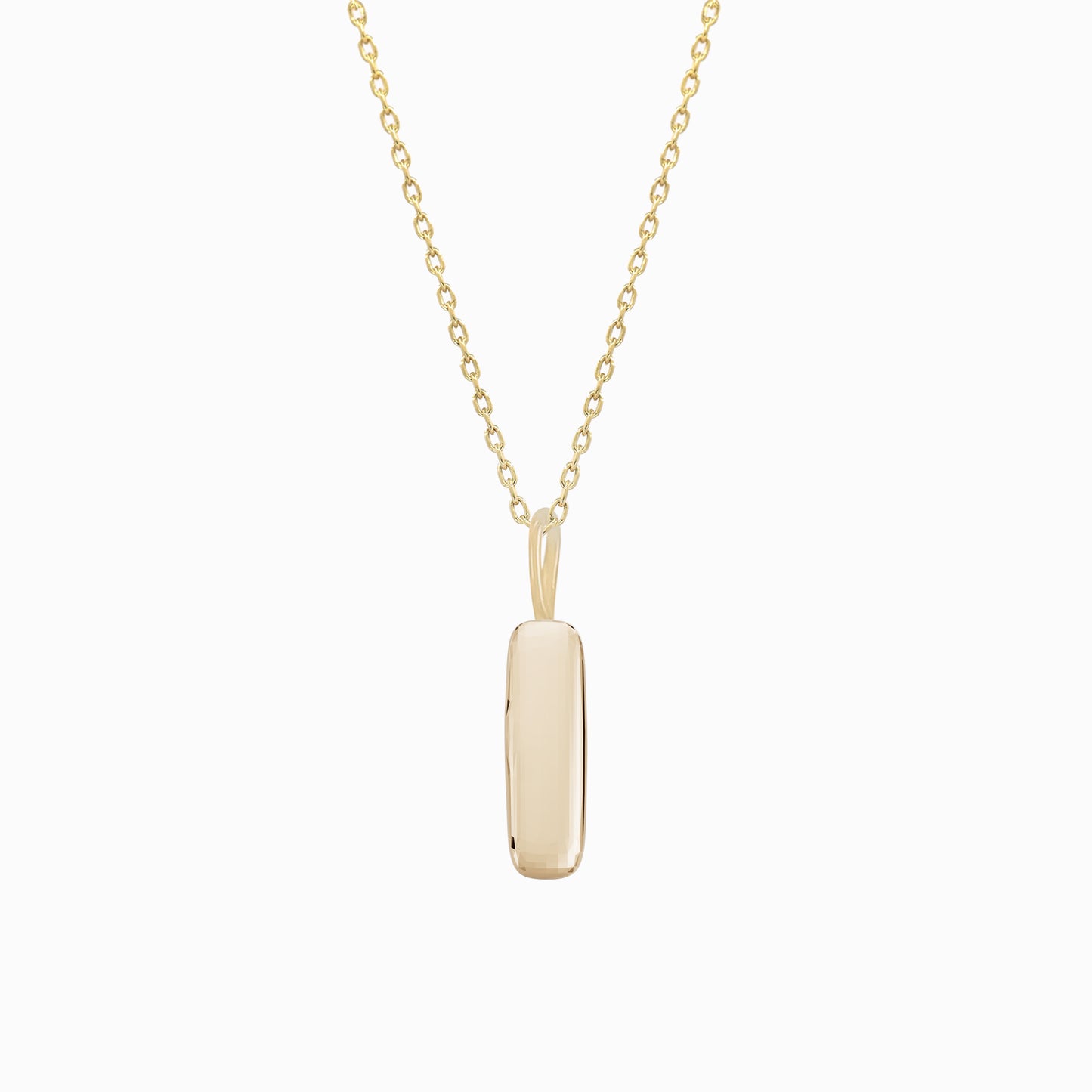 Soft Bubble Puffy Initial Necklace & Charm in 14K Solid Gold BY L’AIMÉ NEW YORK
