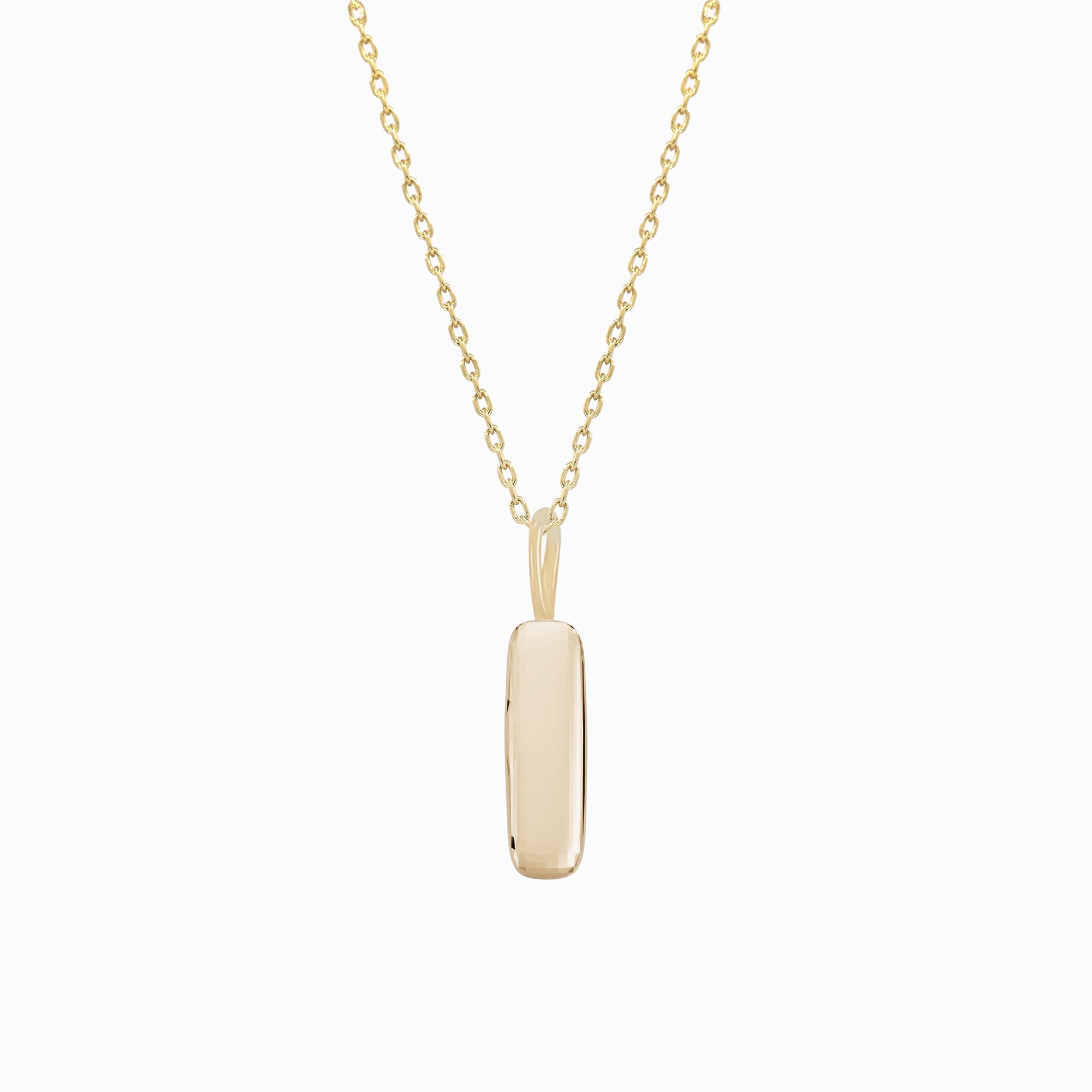 Soft Bubble Puffy Initial Necklace & Charm in 14K Solid Gold BY L’AIMÉ NEW YORK