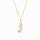 Soft Bubble Puffy Initial Necklace & Charm in 14K Solid Gold BY L’AIMÉ NEW YORK