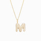 Soft Bubble Puffy Initial Necklace & Charm in 14K Solid Gold BY L’AIMÉ NEW YORK