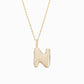 Soft Bubble Puffy Initial Necklace & Charm in 14K Solid Gold BY L’AIMÉ NEW YORK