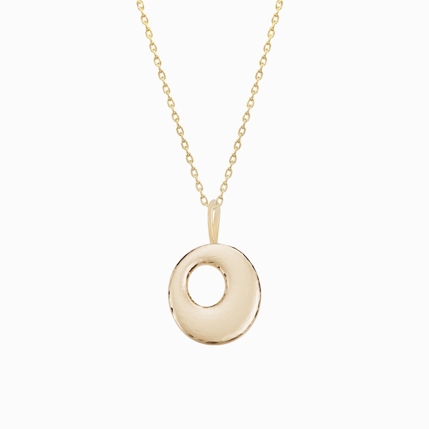 Soft Bubble Puffy Initial Necklace & Charm in 14K Solid Gold BY L’AIMÉ NEW YORK