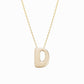 Soft Puffy Initial Letter Necklace 14K Solid Gold