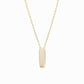 Soft Puffy Initial Letter Necklace 14K Solid Gold