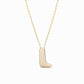 Soft Puffy Initial Letter Necklace 14K Solid Gold