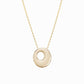 Soft Puffy Initial Letter Necklace 14K Solid Gold