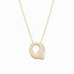 Soft Puffy Initial Letter Necklace 14K Solid Gold
