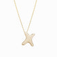 Soft Puffy Initial Letter Necklace 14K Solid Gold