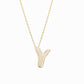 Soft Puffy Initial Letter Necklace 14K Solid Gold