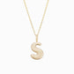 Soft Bubble Puffy Initial Necklace & Charm in 14K Solid Gold BY L’AIMÉ NEW YORK