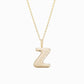 Soft Bubble Puffy Initial Necklace & Charm in 14K Solid Gold BY L’AIMÉ NEW YORK