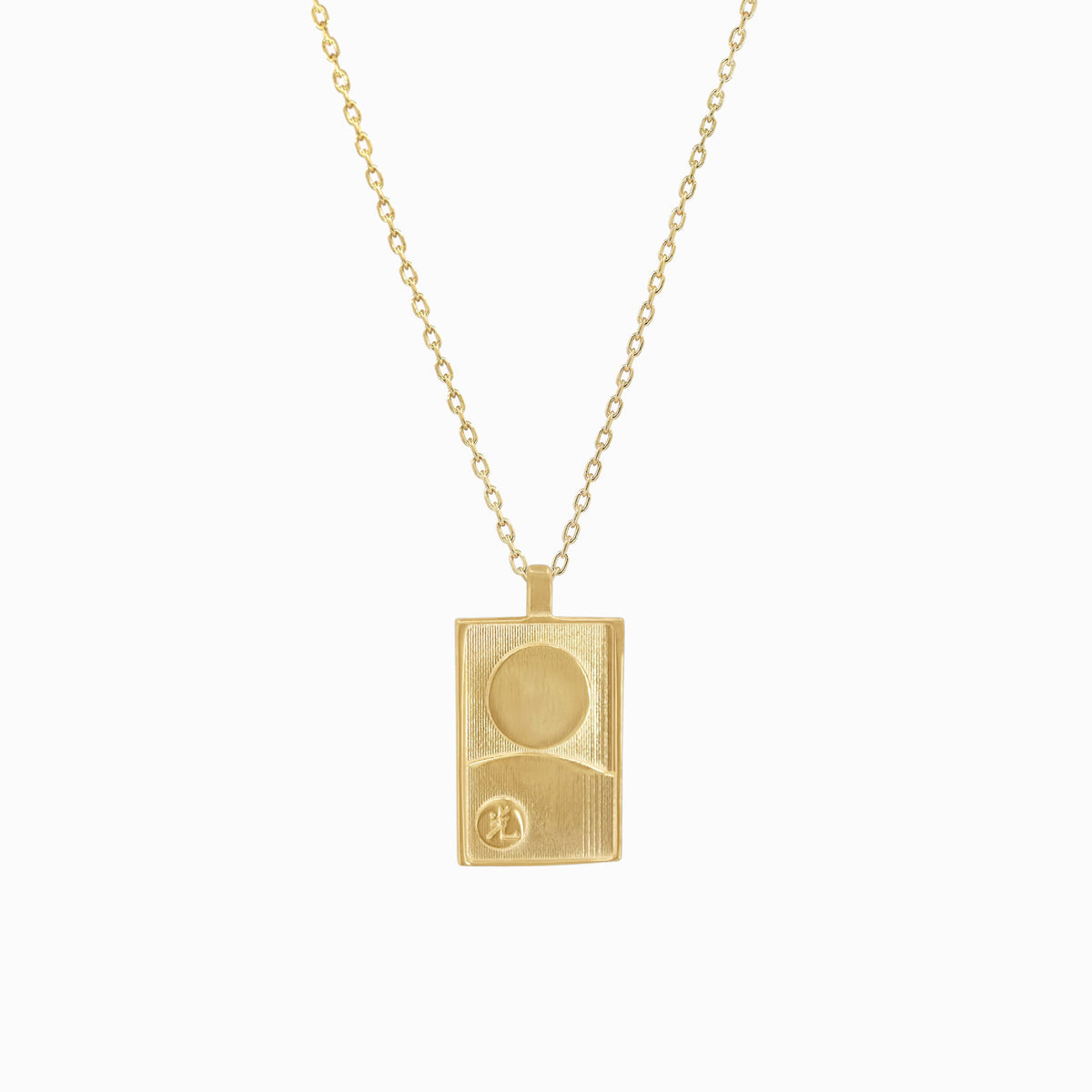 Korean Go-Stop Card Game Ogwang August Pendant Necklace 14K Solid Gold 오광 공산