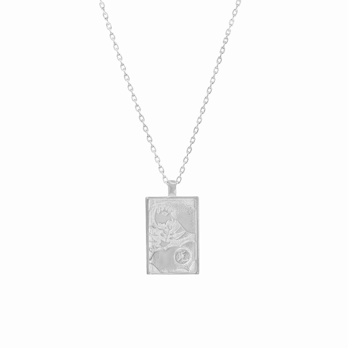 Korean Go-Stop Card Game Ogwang November Necklace Pendant Sterling Silver 오광 오동