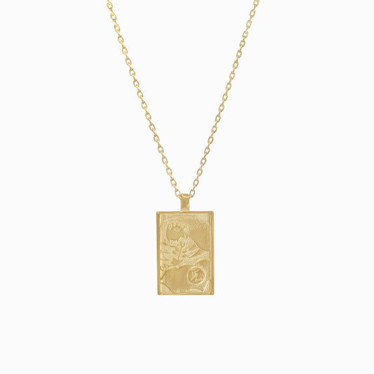 Korean Go-Stop Card Game Ogwang November Paulownia Pendant 14K Solid Gold 오광 오동
