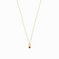 Heart Shape Pavé Lab Diamond & Natural  Necklace 14K Solid Gold | July Birthstone