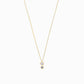 Heart Shape and Round Blue Lab Diamond Necklace 14K Gold