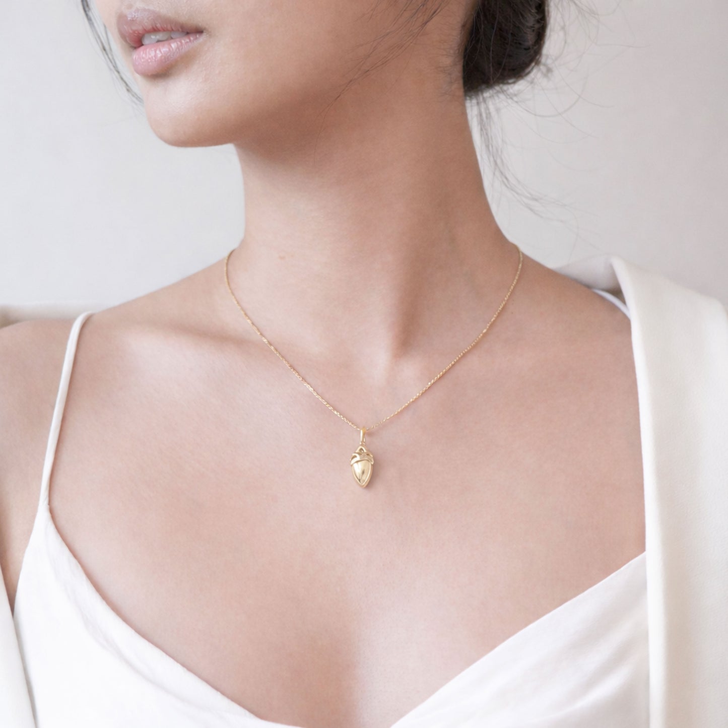 Simjang Heart Pendant 14K Solid Gold 심장