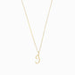 L Script Initial Letter Necklace 14K Solid Gold