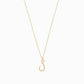 L Script Initial Letter Necklace 14K Solid Gold