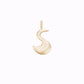 Crane Lucky Charm Necklace 14K Solid Gold | Korean Ten Symbols of Longevity 십장생 학