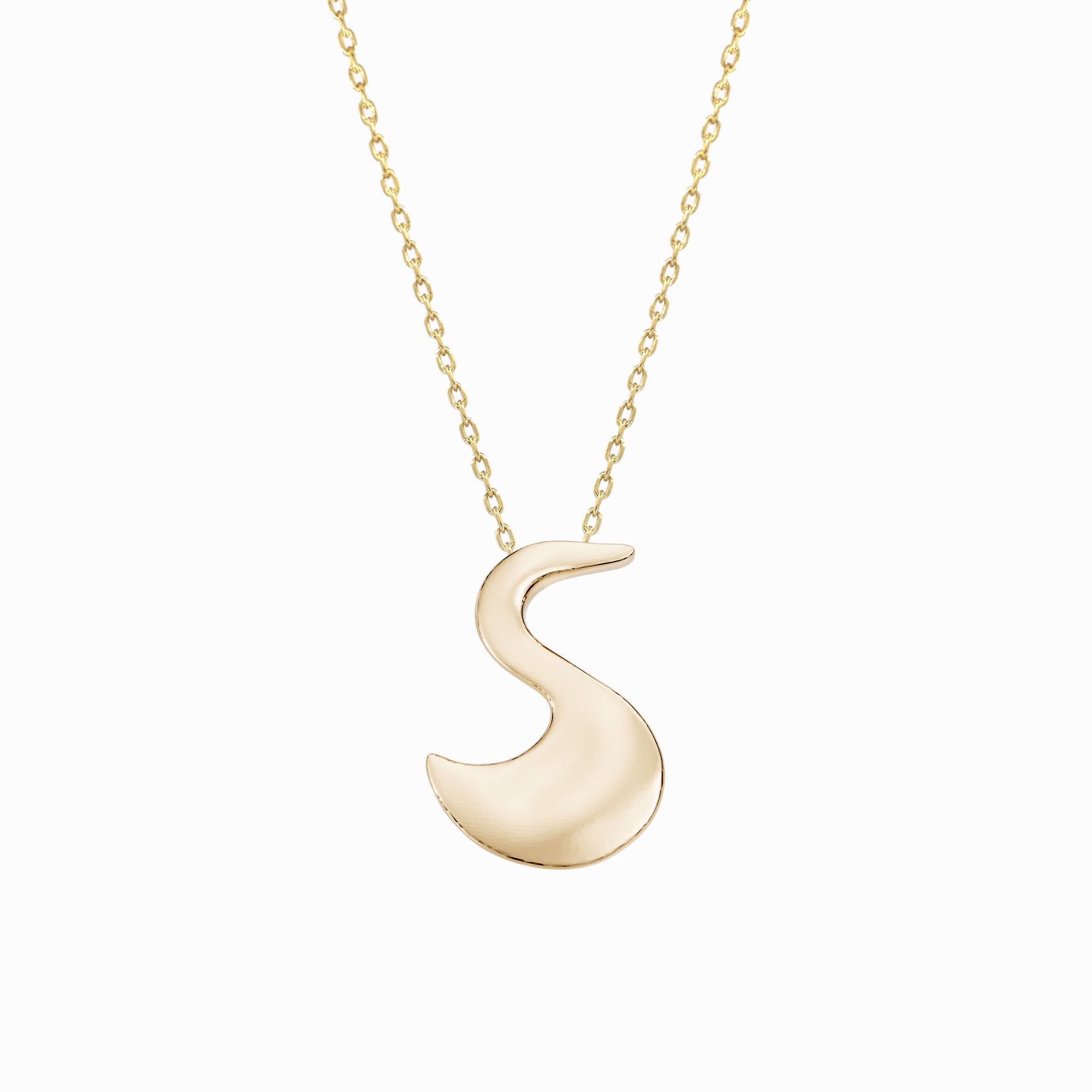 Hak Crane Charm Necklace 14K Solid Gold | The Eternal Ten 학 | Ten Symbols of Longevity 십장생 | BY L’AIMÉ NEW YORK 