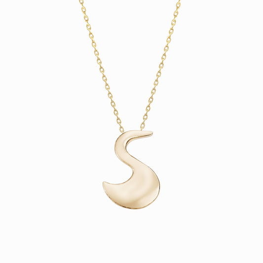 Hak Crane Charm Necklace 14K Solid Gold | The Eternal Ten 학 | Ten Symbols of Longevity 십장생 | BY L’AIMÉ NEW YORK 