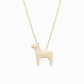Saseum Deer Charm Necklace 14K Solid Gold | The Eternal Ten 사슴 | Ten Symbols of Longevity 십장생 | BY L’AIMÉ NEW YORK 