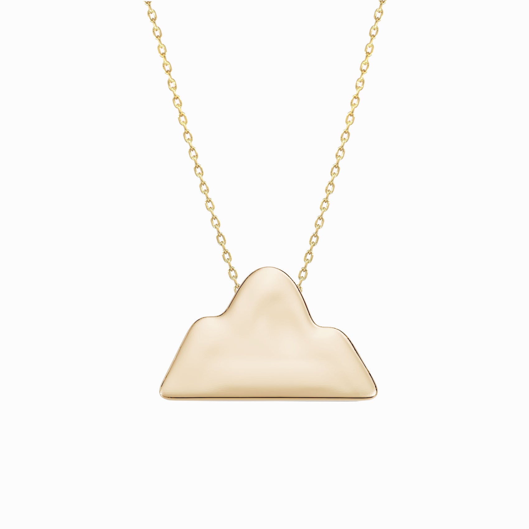 Mountain Charm Necklace 14K Solid Gold | Ten Symbols of Longevity 십장생 산  | BY L’AIMÉ NEW YORK 